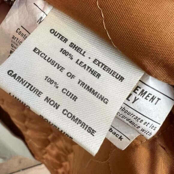 70s Vintage Embassy Women’s XS Genuine Leather Belted Tan Overcoat Jacket Trench - Picture 9 of 15